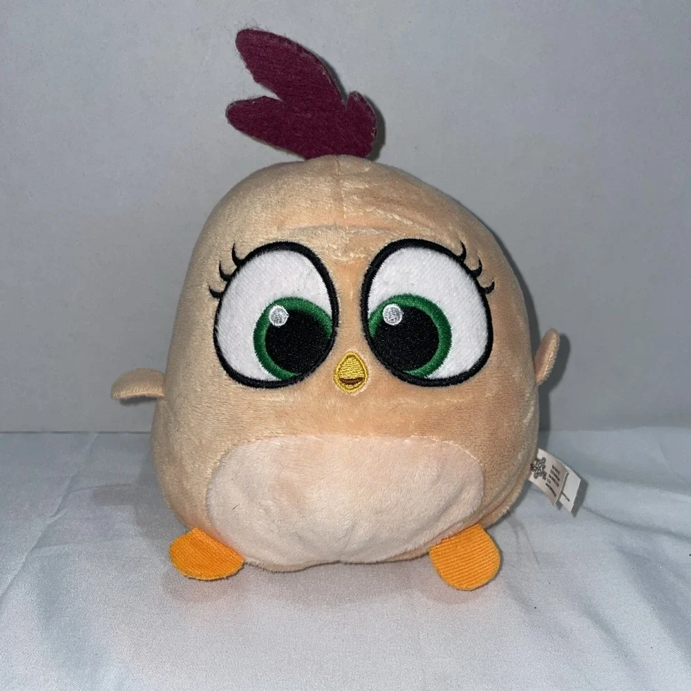 Toy Factory Angry Birds Hatchling Plush Orange Bird Green Eyes Toy